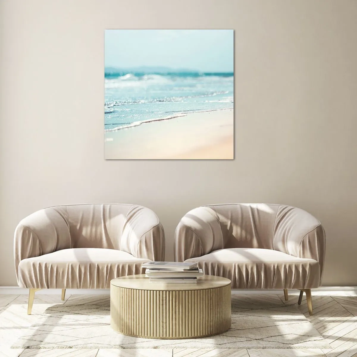 Glasbild - Bild auf glas - Hitze und Lärm - 30x30 cm