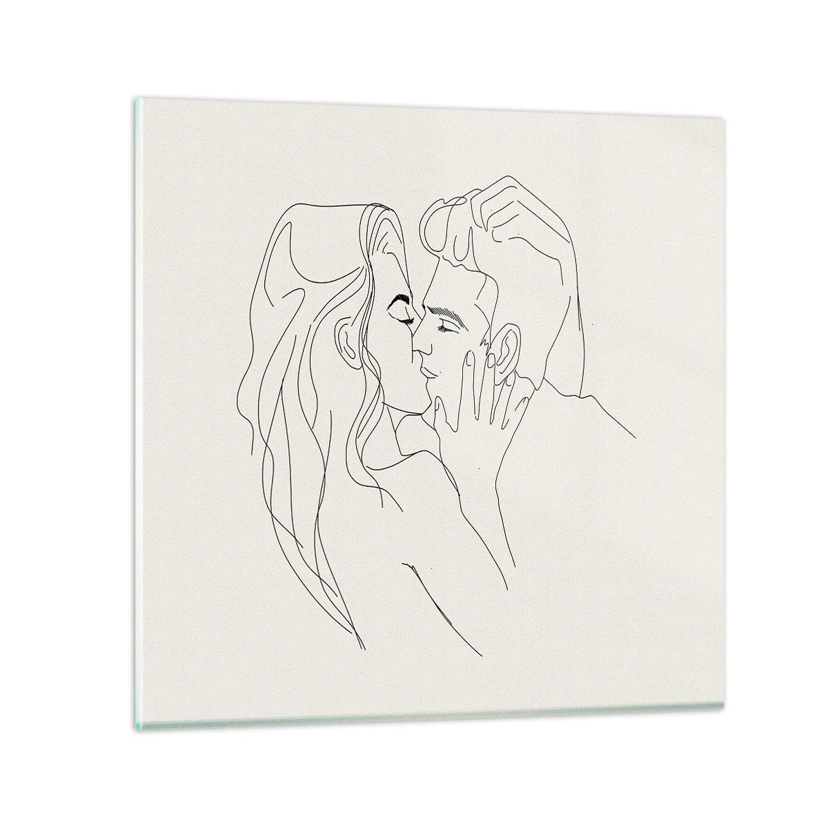 Glasbild - Bild auf glas - Verstrickt im Gefühl - 50x50 cm