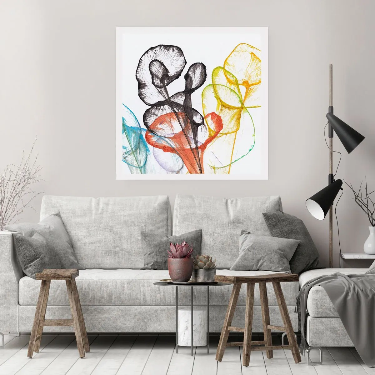 Poster - Blumen mit Seele - 40x40 cm