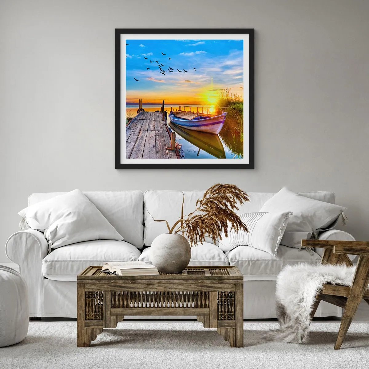 Poster in einem schwarzem Rahmen - Bis morgen - 50x50 cm