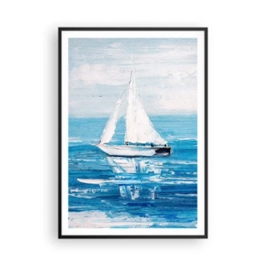 Poster in einem schwarzem Rahmen - Mit Freund an der Seite - 70x100 cm