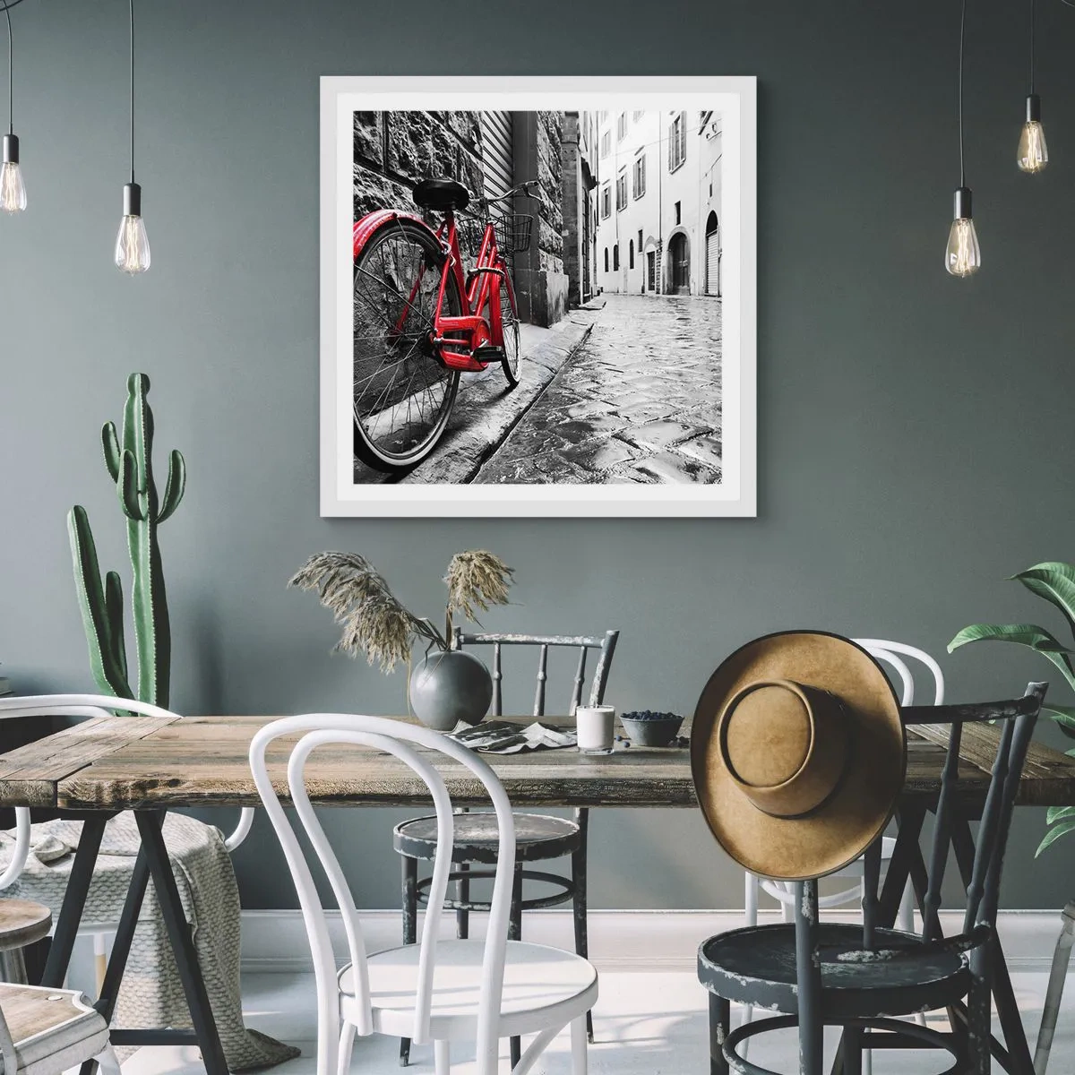 Poster in einem weißen Rahmen - Wahre Schönheit wird nicht alt - 40x40 cm