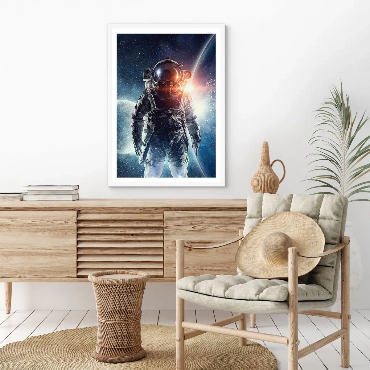Poster in einem weißen Rahmen - Weltraumabenteuer - 40x50 cm