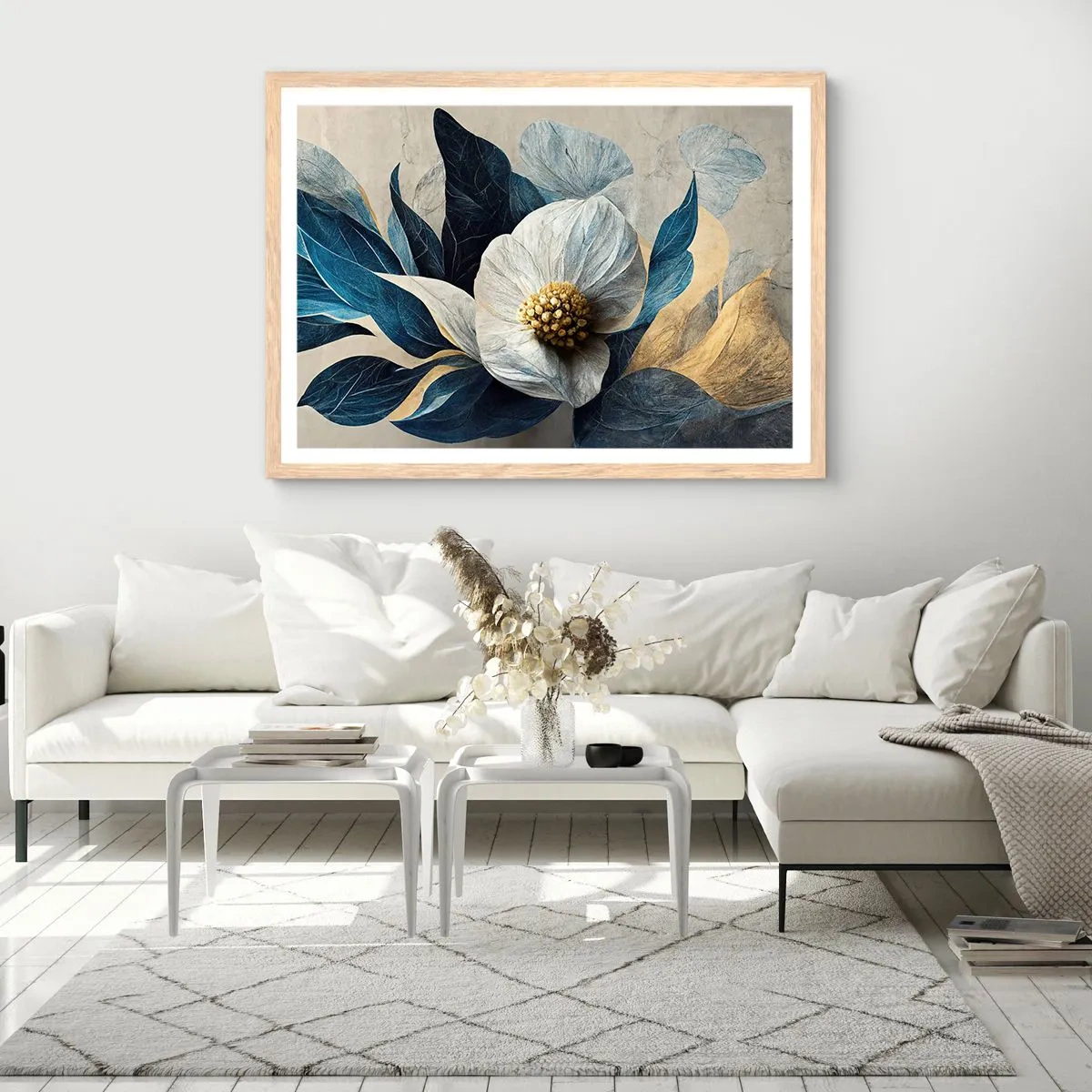 Poster in einem Rahmen aus heller Eiche - Er hat ein Herz aus Gold - 100x70 cm