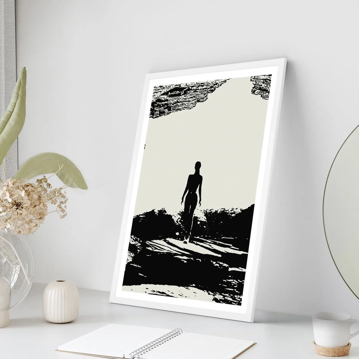 Poster in einem weißen Rahmen - Neuer Blick - 50x70 cm