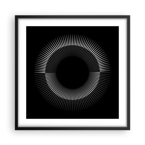 Poster in einem schwarzem Rahmen - Schwarze Sonne - 50x50 cm
