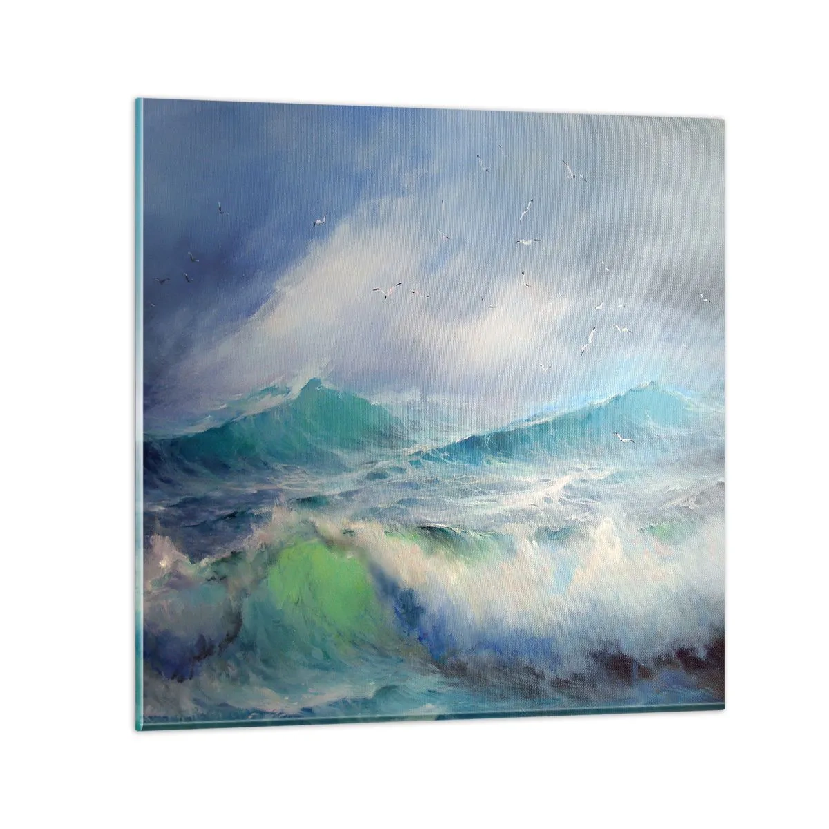 Glasbild - Bild auf glas - Der wind heulte mit Triumph - 70x70 cm
