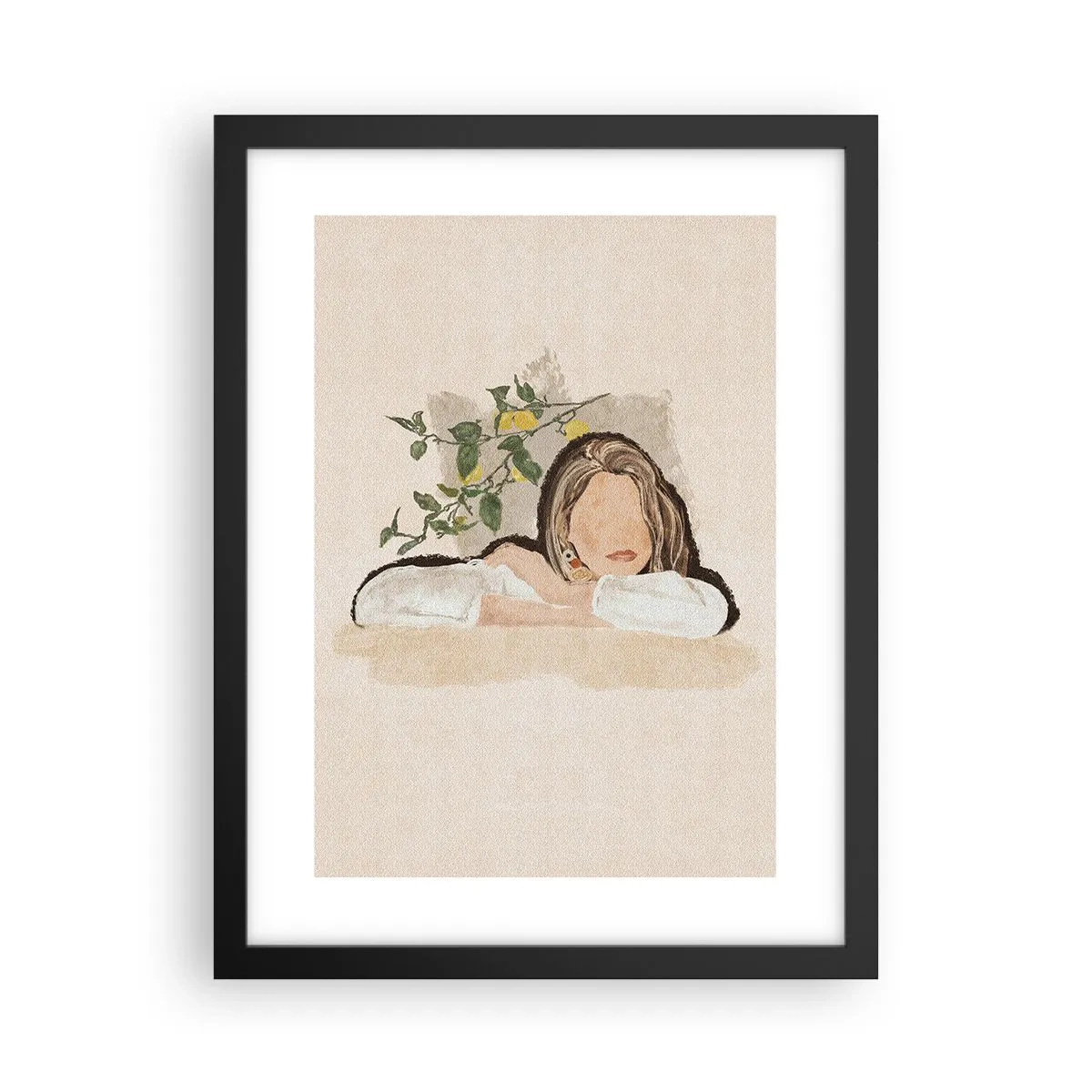 Poster in einem schwarzem Rahmen - Südländische Schönheit - 30x40 cm