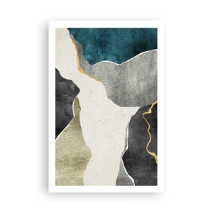 Poster - Mosaikkomposition mit Goldfaden - 61x91 cm