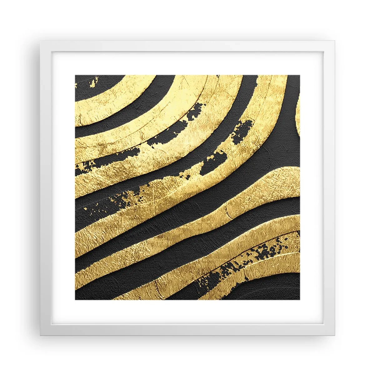 Poster in einem weißen Rahmen - Alles fließt - 40x40 cm