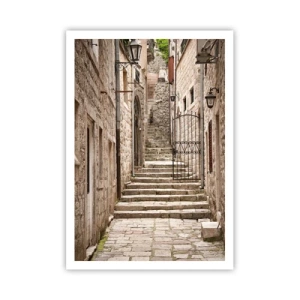 Poster - Eine magische alte Gasse - 70x100 cm