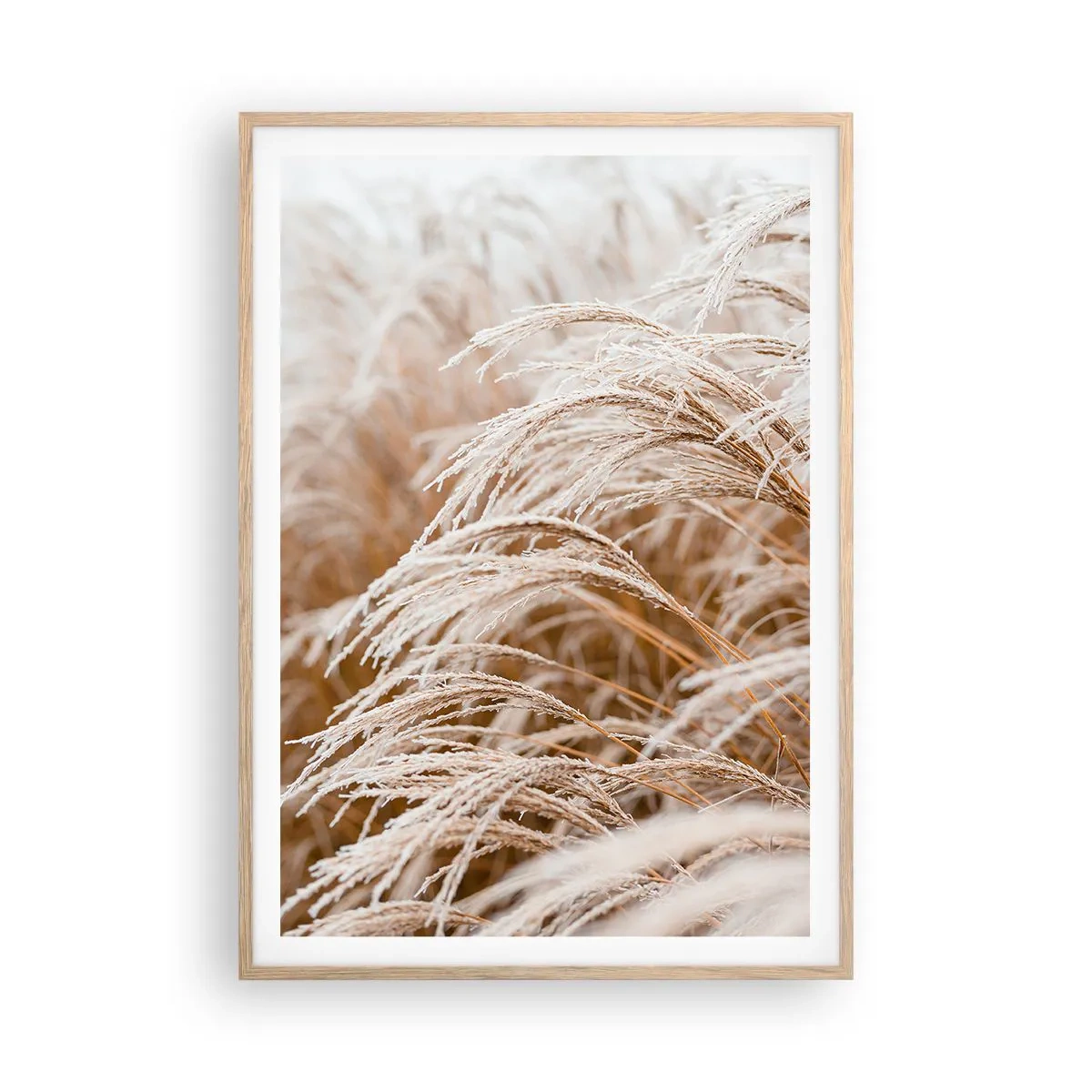 Poster in einem Rahmen aus heller Eiche - Verbeuge dich vor der Herbstsonne - 70x100 cm