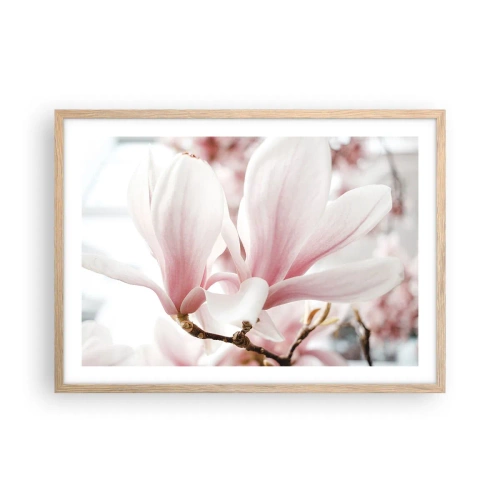 Poster in einem Rahmen aus heller Eiche - Eine Fülle von Zärtlichkeit - 70x50 cm