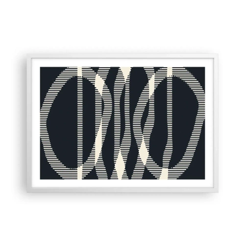 Poster in einem weißen Rahmen - Ein Versuch, die Dunkelheit zu durchbrechen - 70x50 cm