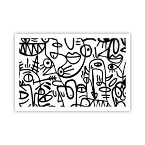 Poster - Gesichter und Luftspiegelungen - 91x61 cm