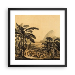 Poster in einem schwarzem Rahmen - in einem kolonialen Klima - 40x40 cm