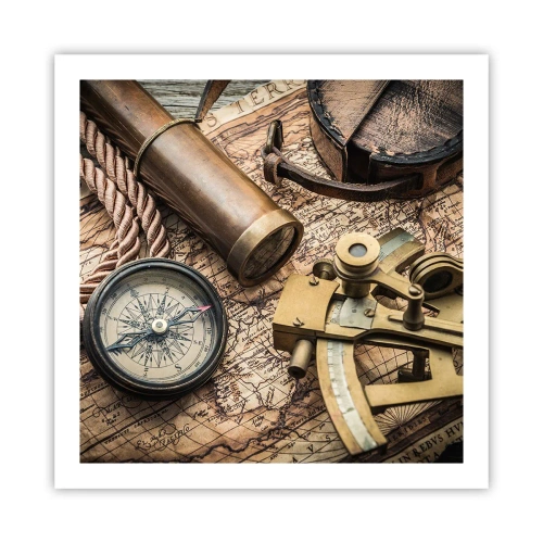 Poster - Setze Sie einen Kurs - 60x60 cm