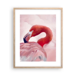 Poster in einem Rahmen aus heller Eiche - Vogel Schönheit - 40x50 cm