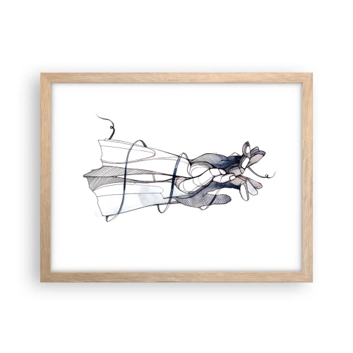Poster in einem Rahmen aus heller Eiche - Touch-Studie - 40x30 cm