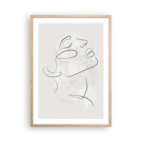 Poster in einem Rahmen aus heller Eiche - Die Umrisse eines Traums - 50x70 cm