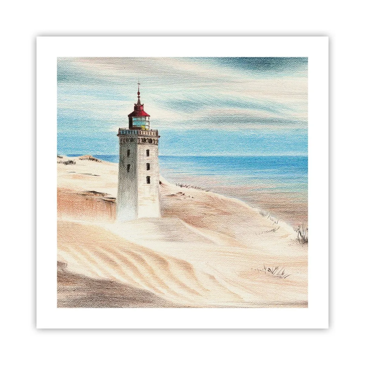 Poster - Immer aufs Meer starrend - 50x50 cm