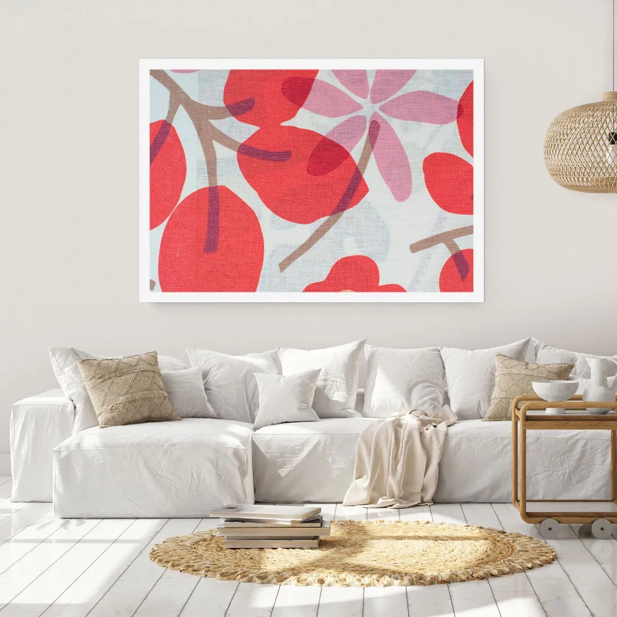 Poster - Blumenarrangement in Rosa - 50x40 cm