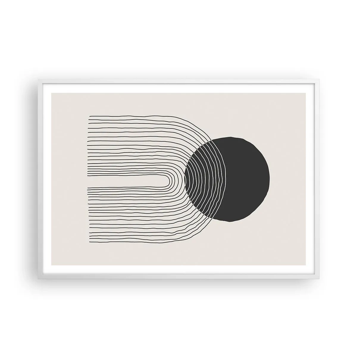 Poster in einem weißen Rahmen - Zittern und Vertrauen - 100x70 cm