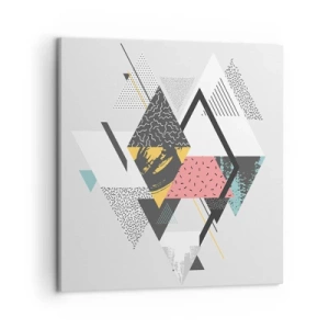 Bild auf Leinwand - Leinwandbild - Variation über Dreieck und Raute - 50x50 cm