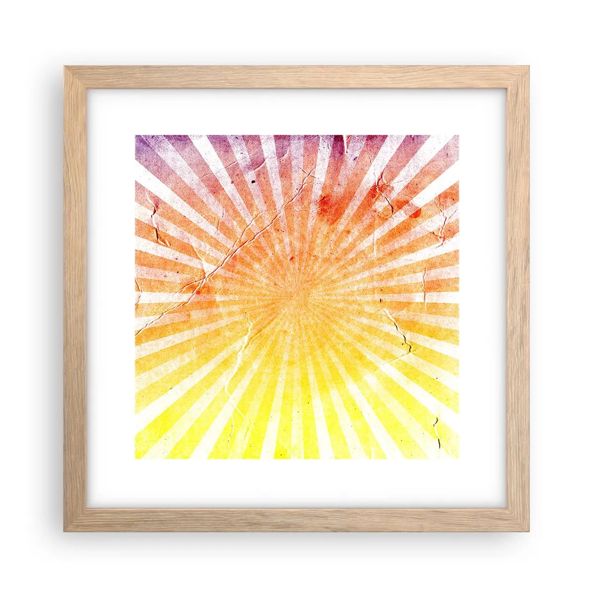Poster in einem Rahmen aus heller Eiche - Sonnenaufgänge und Sonnenuntergänge - 30x30 cm
