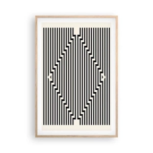 Poster in einem Rahmen aus heller Eiche - Geometrische Illusion - 61x91 cm