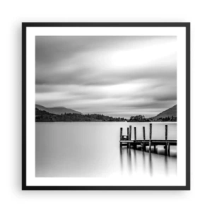 Poster in einem schwarzem Rahmen - Milde und Kraft - 60x60 cm