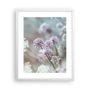 Poster in einem weißen Rahmen - Süße filigrane Kräuter - 40x50 cm