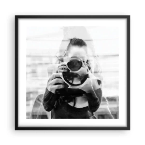 Poster in einem schwarzem Rahmen - Schöpfer und Material - 50x50 cm