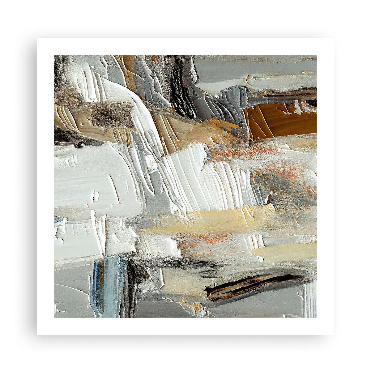 Poster - Bunte Schichten - 60x60 cm