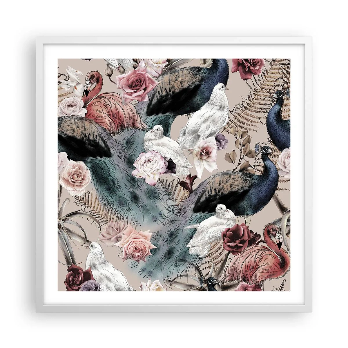 Poster in einem weißen Rahmen - Im Schlossgarten - 60x60 cm