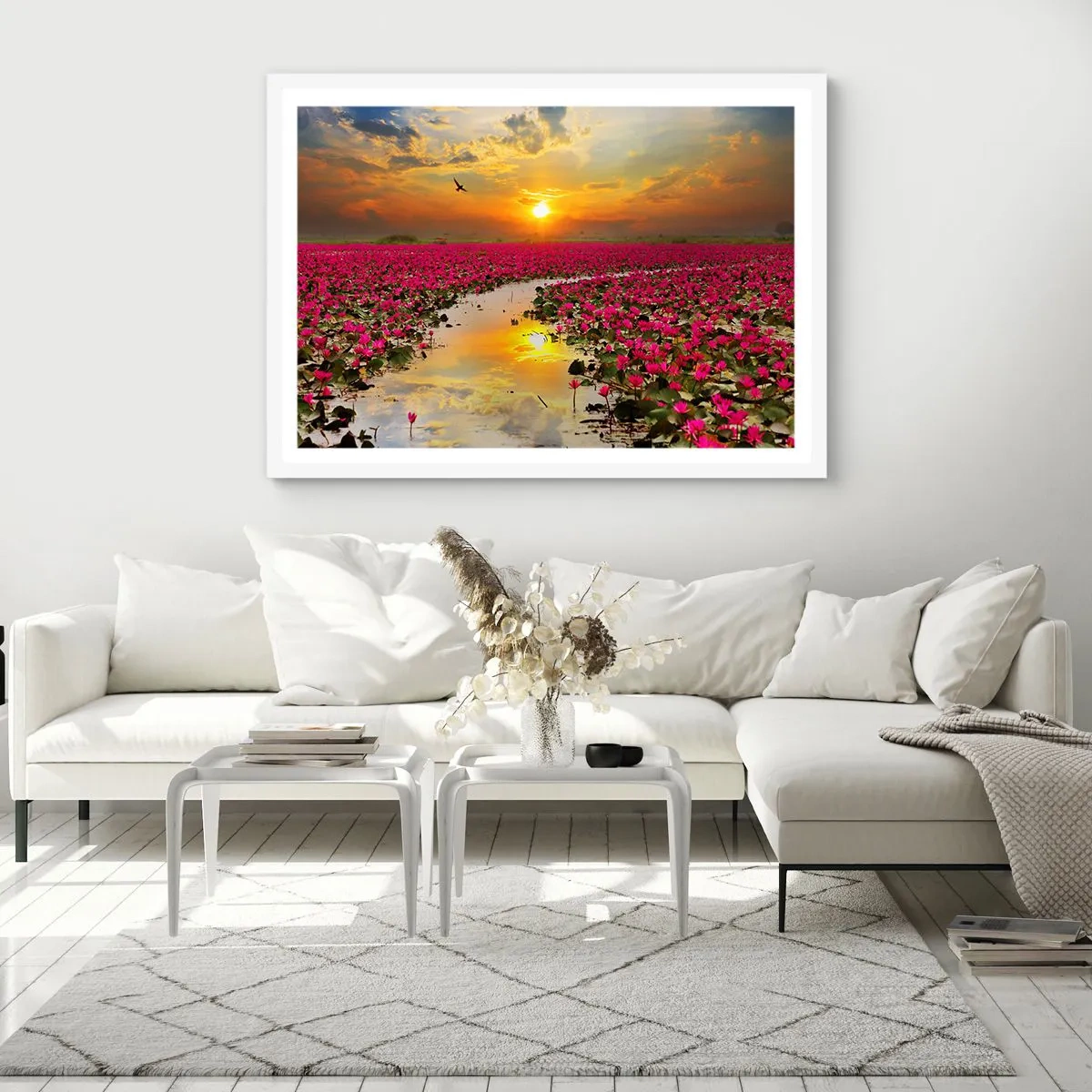 Poster in einem weißen Rahmen - Das geheime Leben des Sees - 70x50 cm