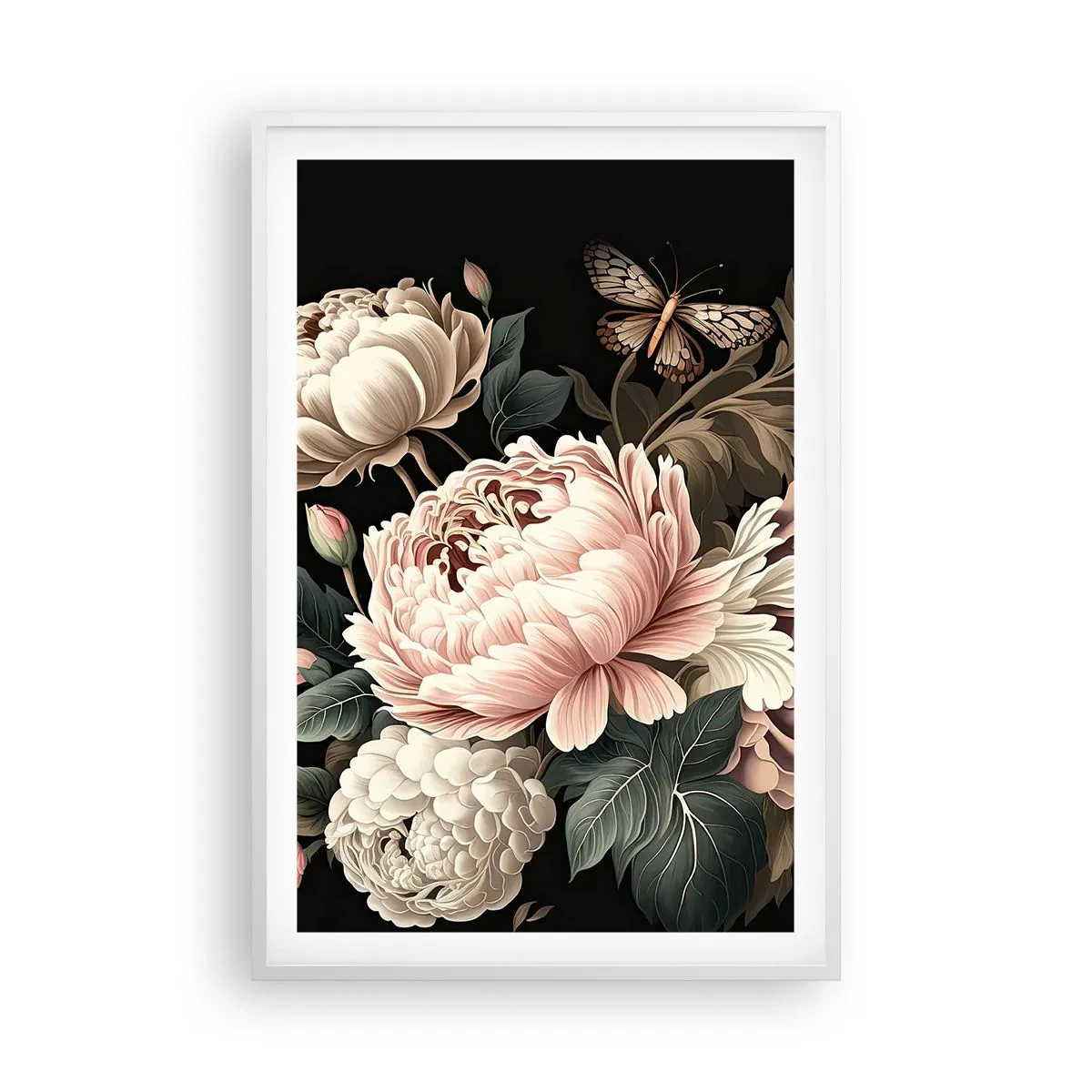 Poster in einem weißen Rahmen - Im Barockstil - 61x91 cm