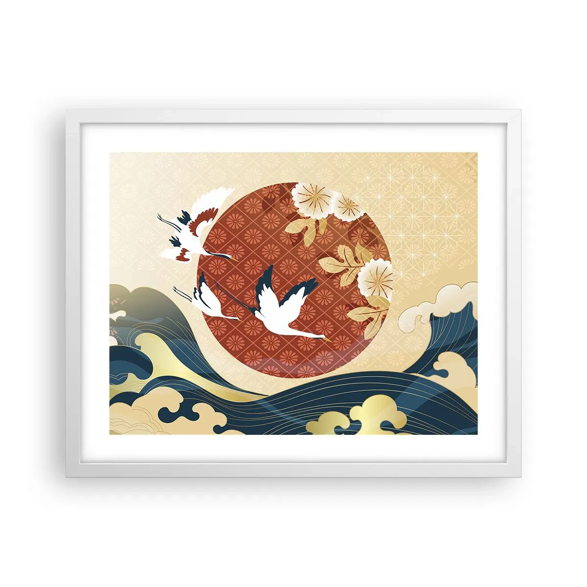 Poster in einem weißen Rahmen - Japanisches Märchen - 50x40 cm