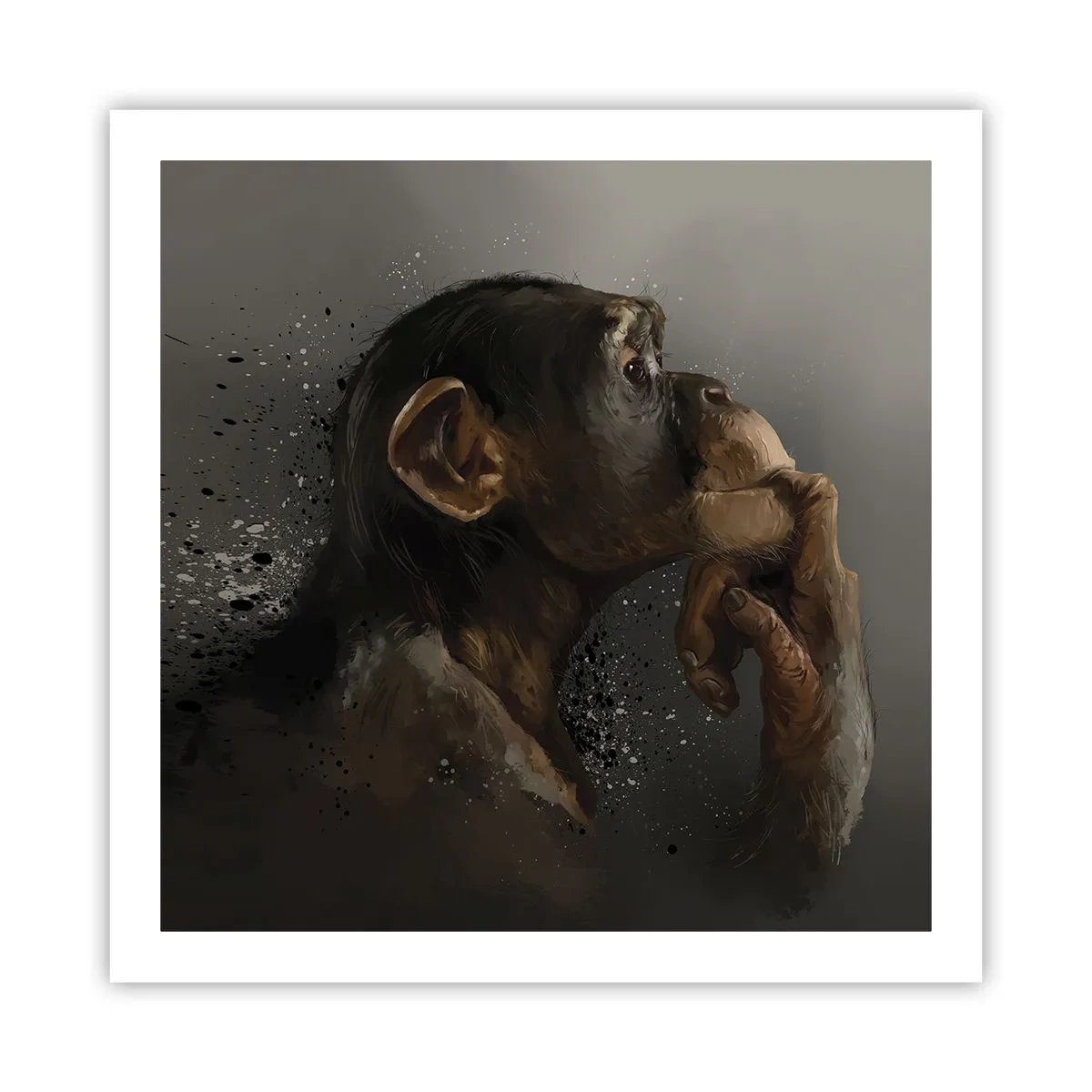 Poster - Sicherlich ein Denker - 60x60 cm