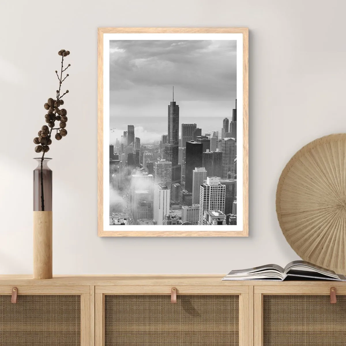 Poster in einem Rahmen aus heller Eiche - Amerikanische Landschaft - 50x70 cm