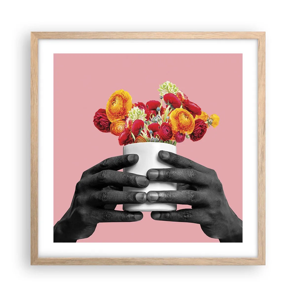 Poster in einem Rahmen aus heller Eiche - Die Apotheose des Lebens - 50x50 cm