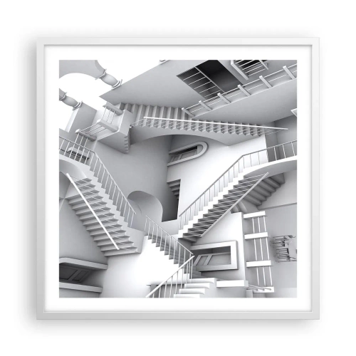 Poster in einem weißen Rahmen - Die Paradoxien des Weltraums - 60x60 cm