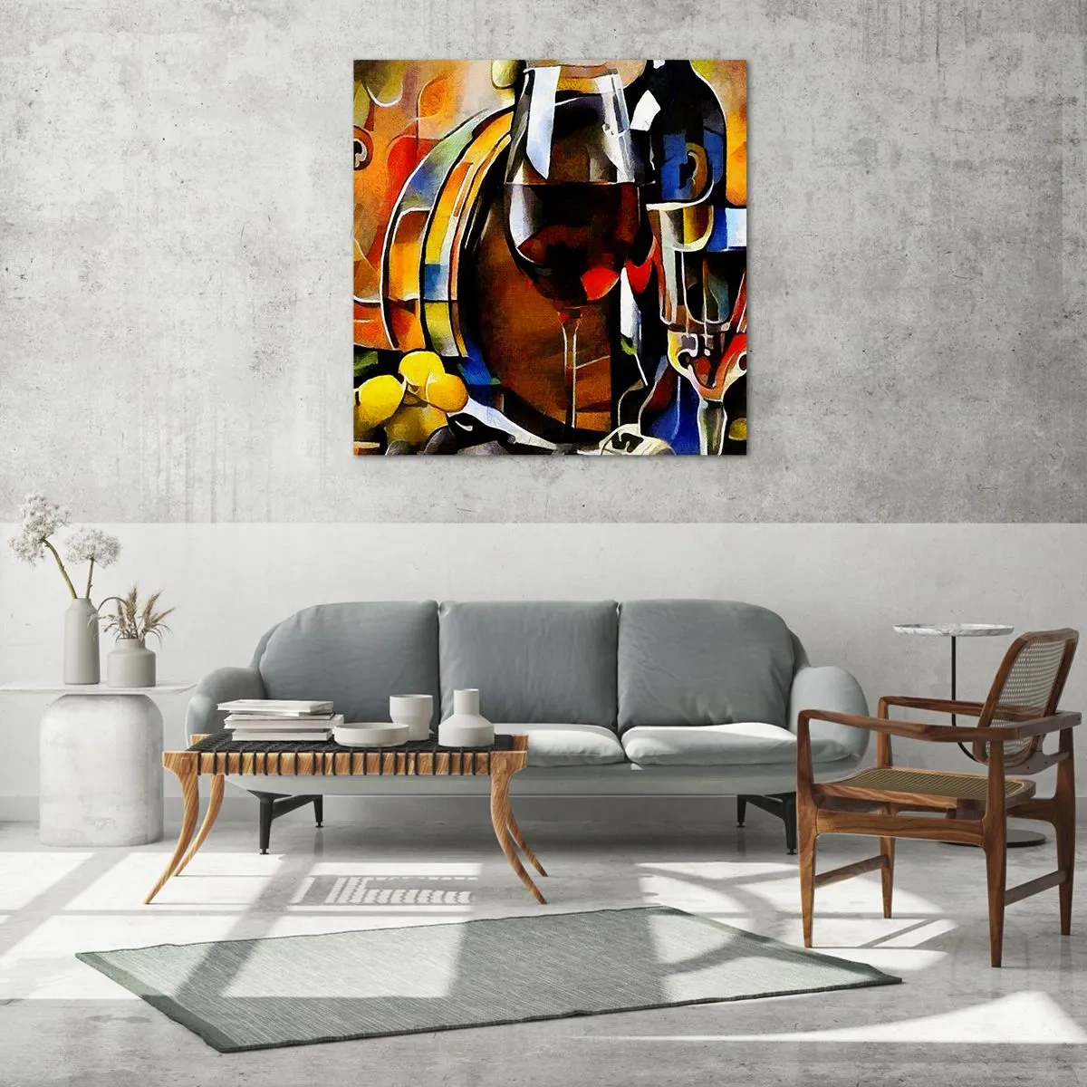 Glasbild - Bild auf glas - Und die Welt nimmt Farben an - 50x50 cm