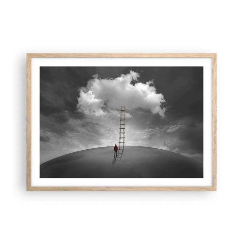 Poster in einem Rahmen aus heller Eiche - Alles ist möglich - 70x50 cm