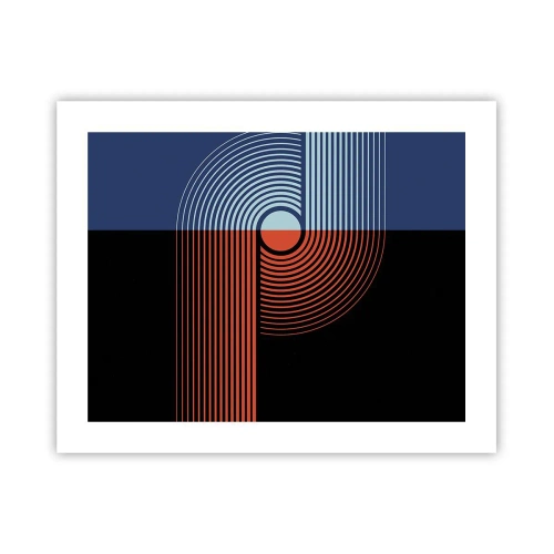 Poster - In einer geometrischen Umarmung - 50x40 cm