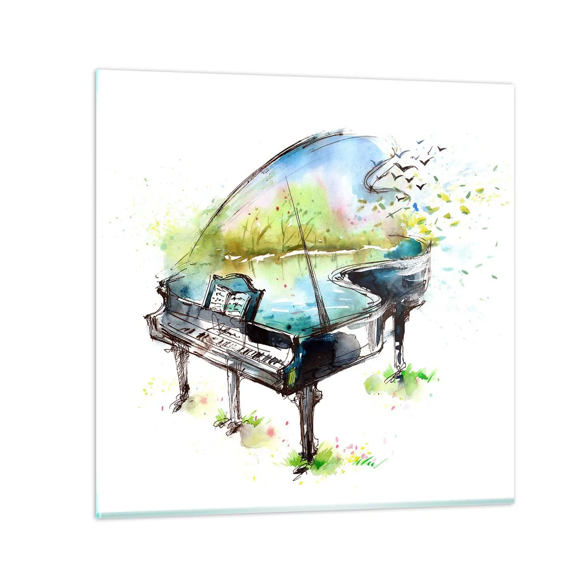 Glasbild - Bild auf glas - Von Musik verzaubert - 30x30 cm