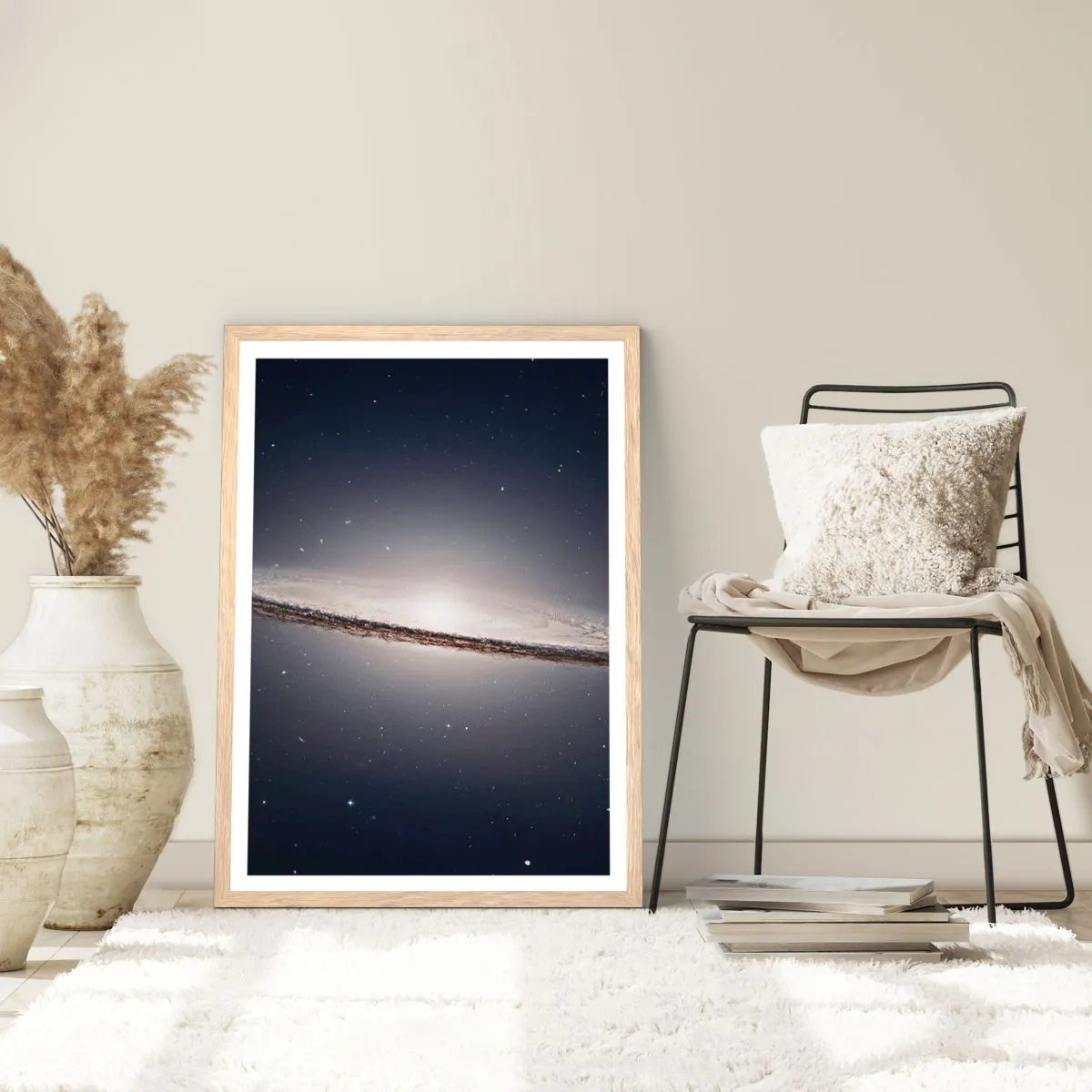 Poster in einem Rahmen aus heller Eiche - Vor langer Zeit in einer weit entfernten Galaxie ... - 70x100 cm