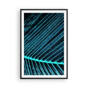 Poster in einem schwarzem Rahmen - Grüne Textur - 61x91 cm