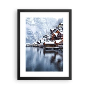 Poster in einem schwarzem Rahmen - In winterlicher Dekoration - 30x40 cm