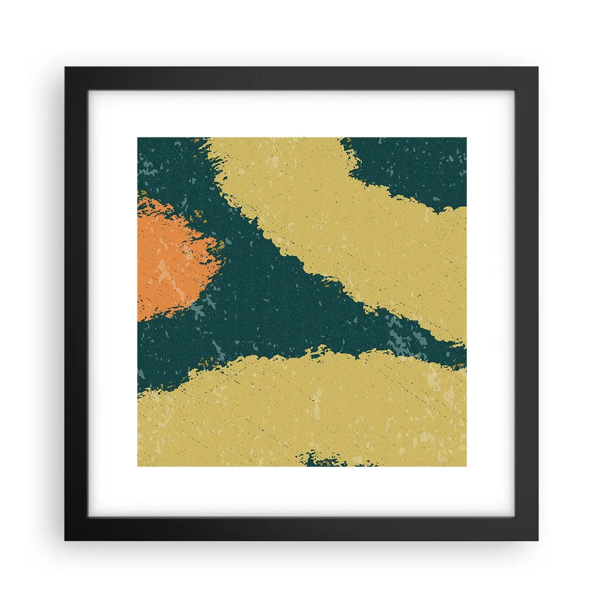 Poster in einem schwarzem Rahmen - Abstraktion – langsame Bewegung - 30x30 cm